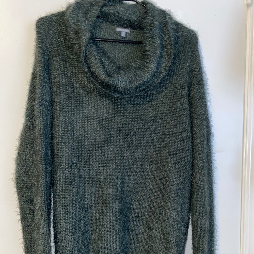 Dark green cowl neck sweater